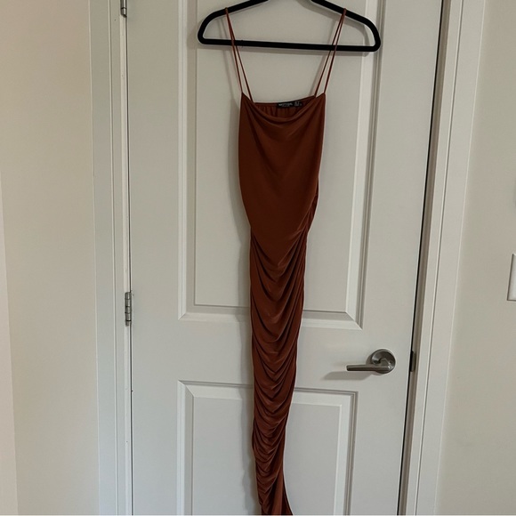 NastyGal Orange Midi Dress - Picture 6 of 8